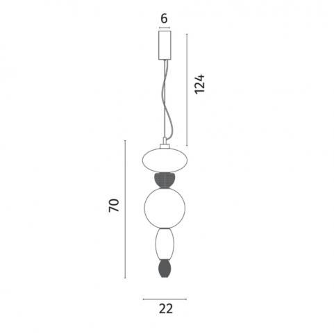 Светильник подвесной Divinare Ambra 5016/17 SP-24