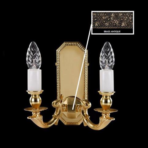 Бра Art Glass GRACIE II. BRASS ANTIQUE