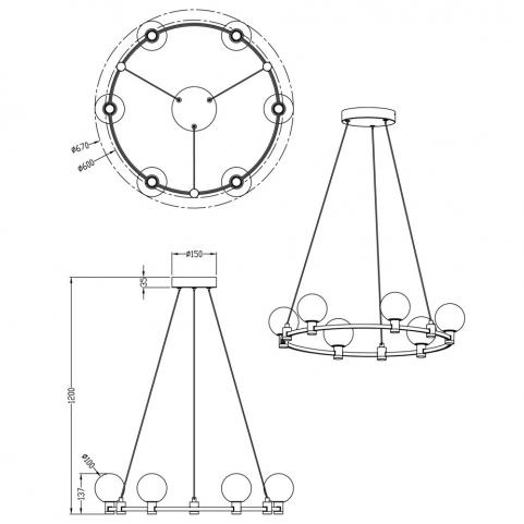 Подвесной светильник Freya Urban FR4005PL-06B1