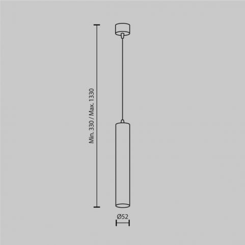 Подвесной светильник Maytoni Focus LED 3000K P072PL-L12B3K-1