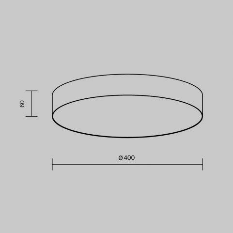 Потолочный светильник Maytoni Technical Ceiling 3000K Zon C032CL-45W3K-RD-MG