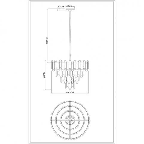 Люстра Divinare Rosie 3511/17 LM-8