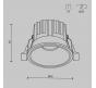 Точечный светильник Maytoni Technical Downlight 3000K Round DL058-7W3K-B